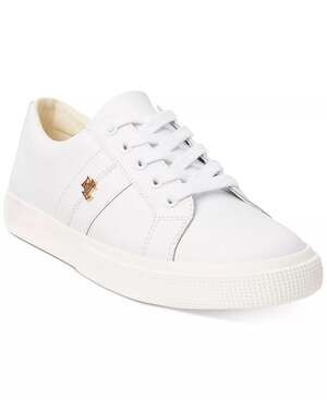 NWD Lauren Ralph Lauren Janson II Canvas Sneakers Optic White Womens Size 8.5 US